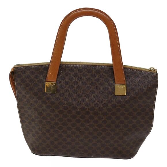 CELINE Macadam Canvas Hand Bag Pvc Brown - Picture 3 of 12